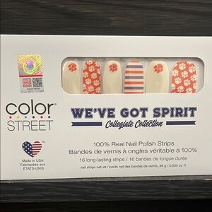 Color Street Collegiate Collection Nail Strips - Orange and Cream